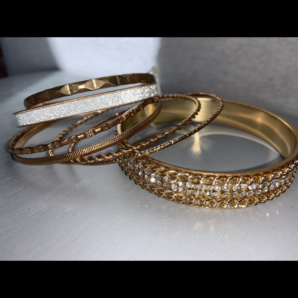 7 golden bracelets